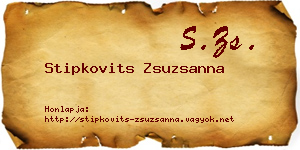 Stipkovits Zsuzsanna névjegykártya
